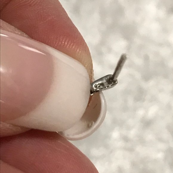 Sterling Opal and Diamond Dangle Earrings - Picture 5 of 5